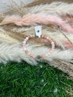 Pink Opal Gemstone Bracelet with Magnetic Clasp