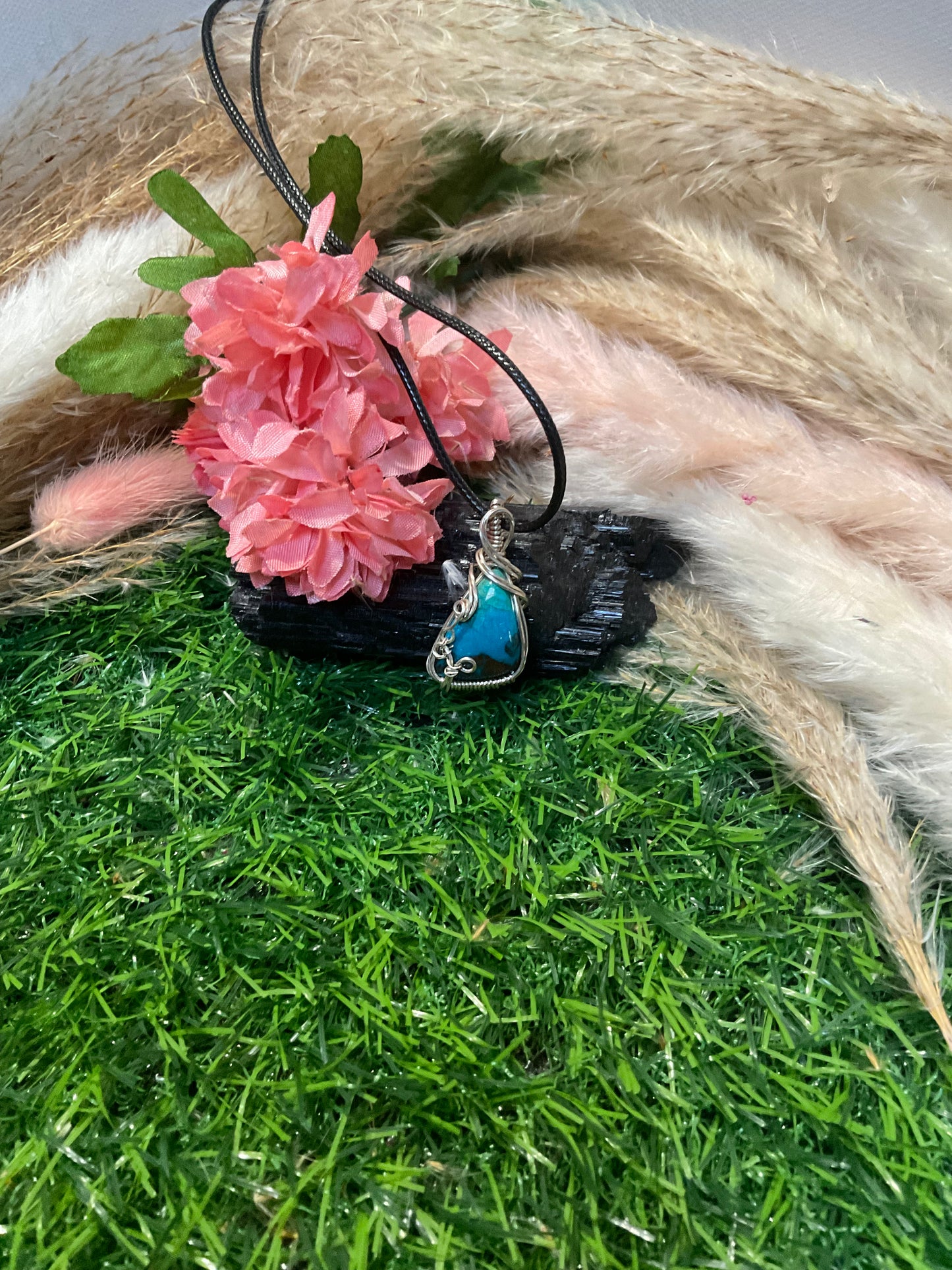 Peruvian Shattuckite Wrapped in Sterling Silver