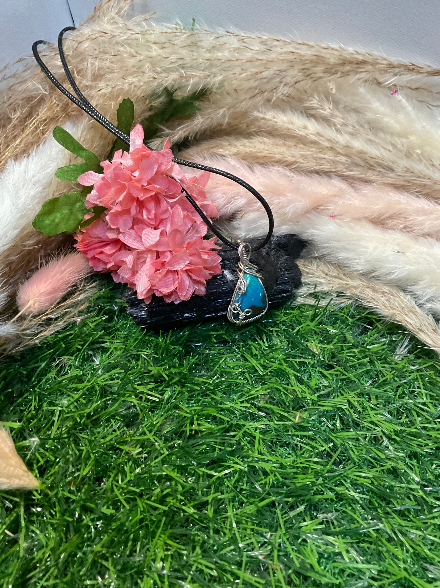 Peruvian Shattuckite Wrapped in Sterling Silver