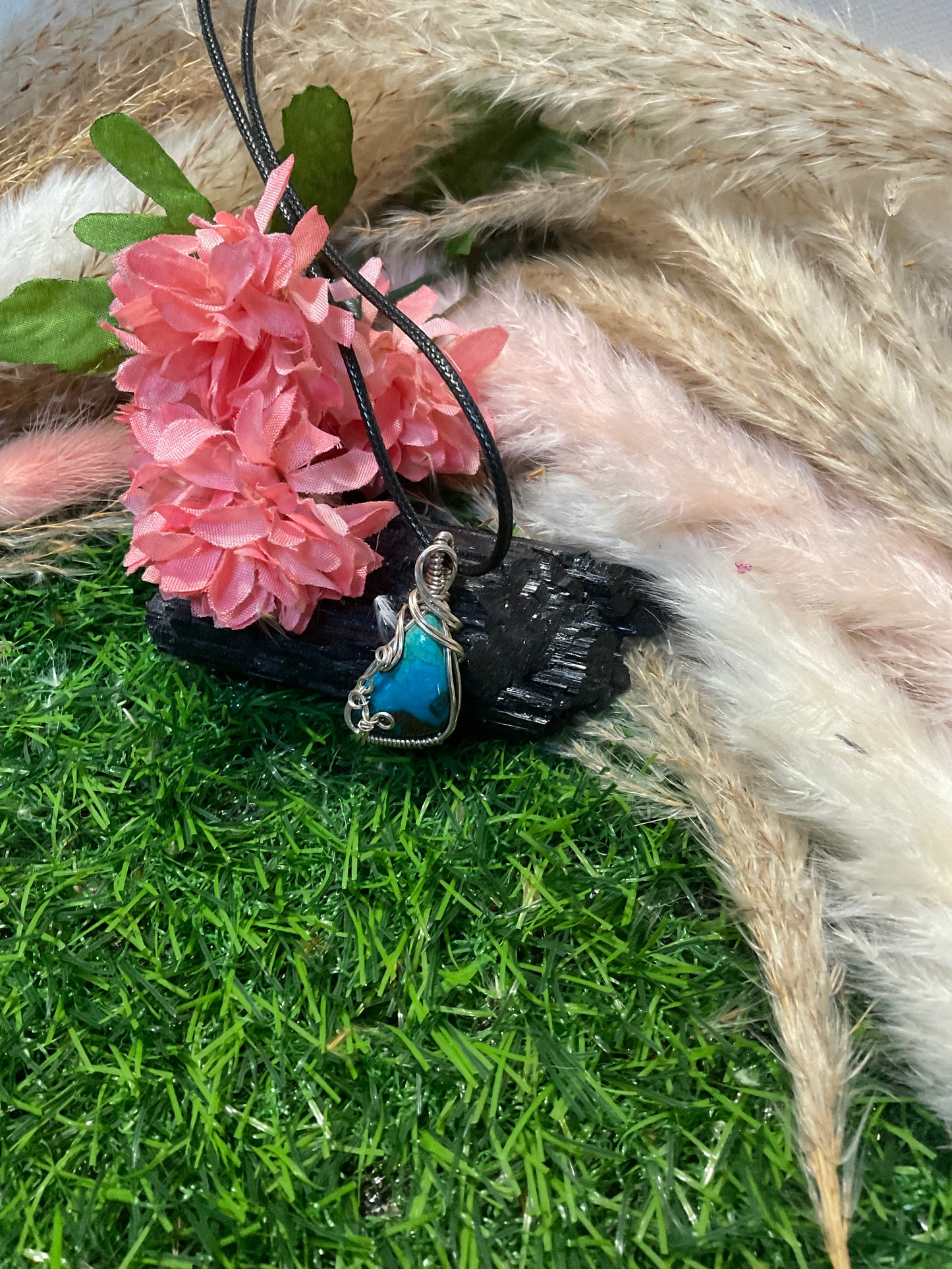 Peruvian Shattuckite Wrapped in Sterling Silver