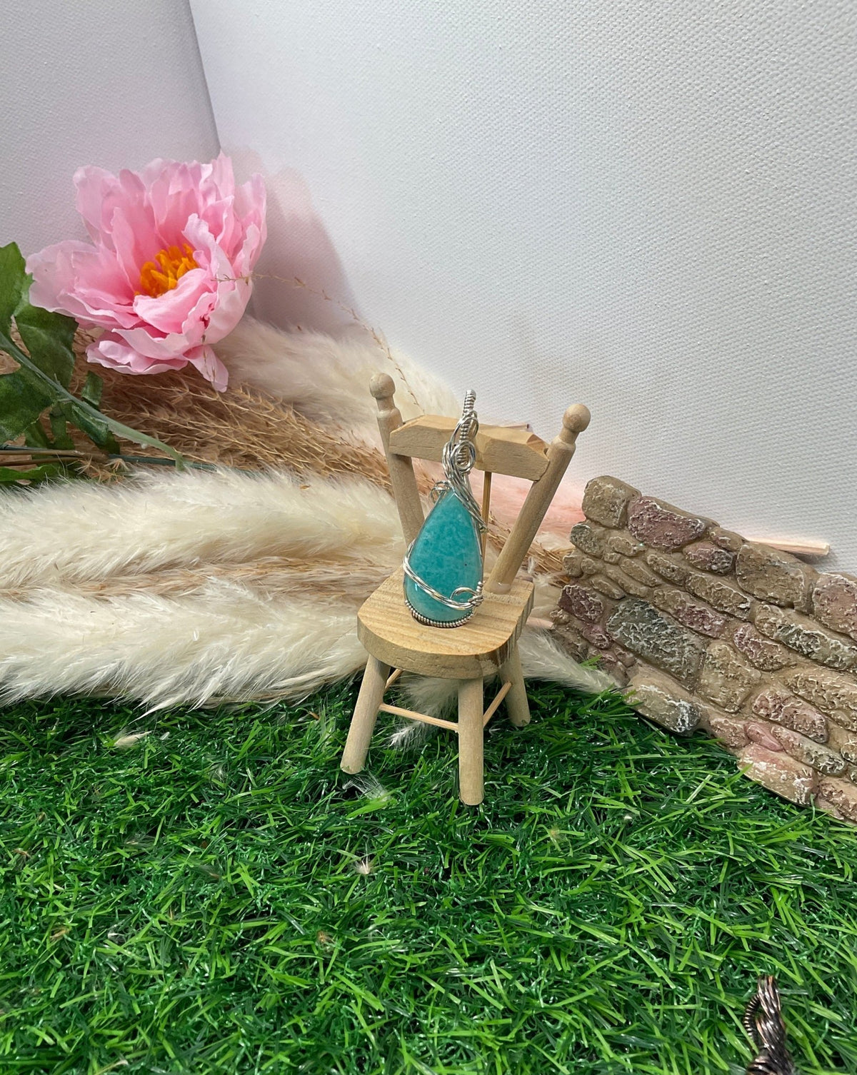 Amazonite Wrapped in Sterling Silver - Daydream Designs