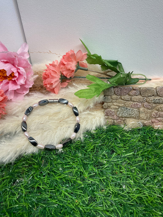 Pink and Black Magnetic Bracelets