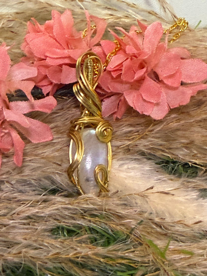 Moonstone Wrapped in Brass