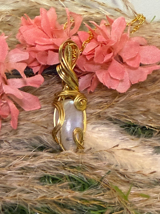 Moonstone Wrapped in Brass