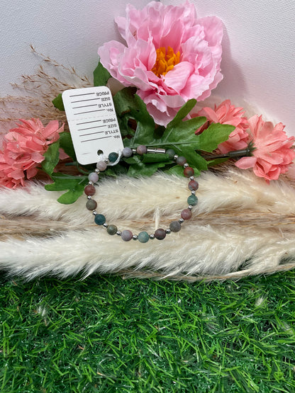 Matted Indian Agate Bracelet