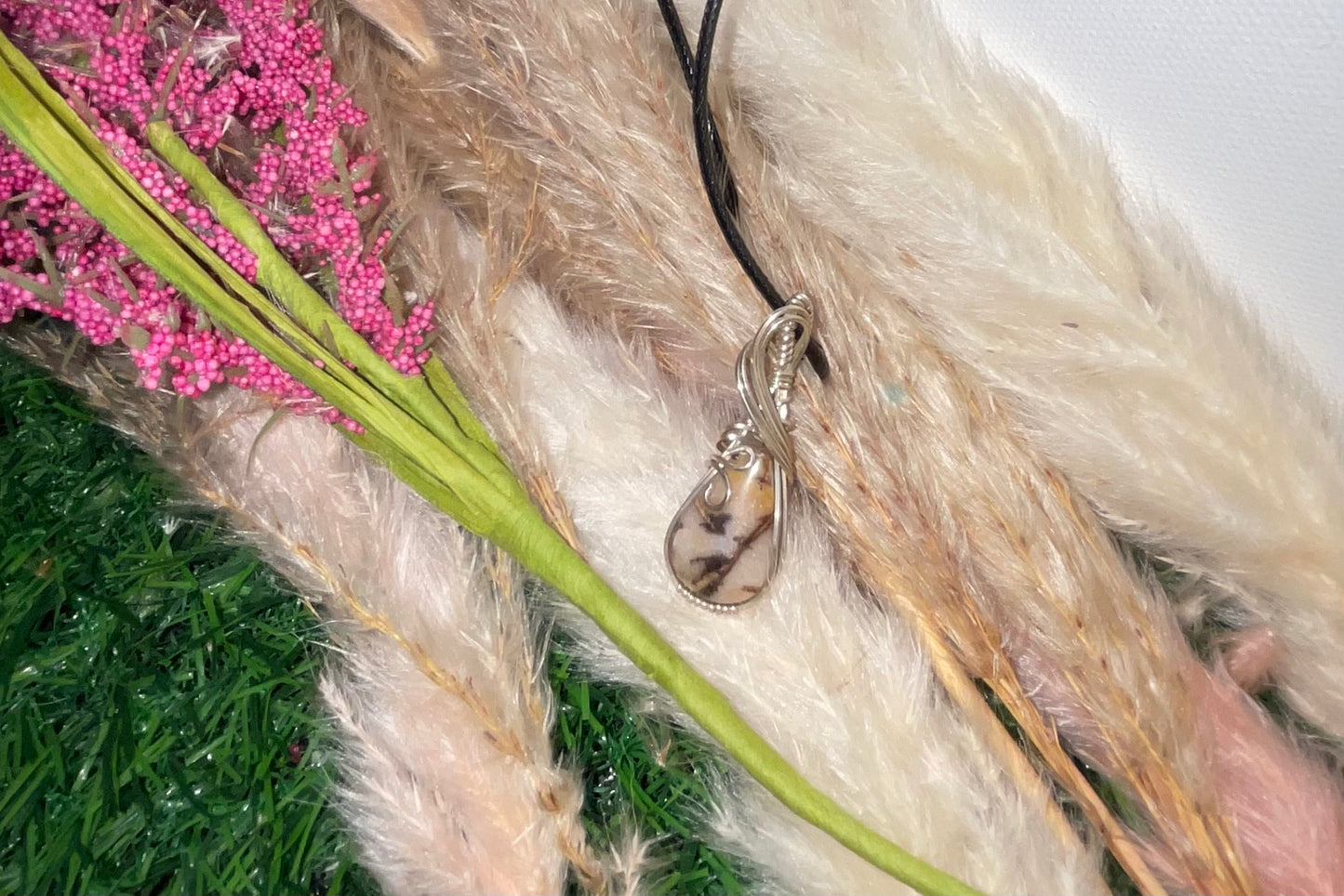 Zebradorite wrapped in Sterling Silver