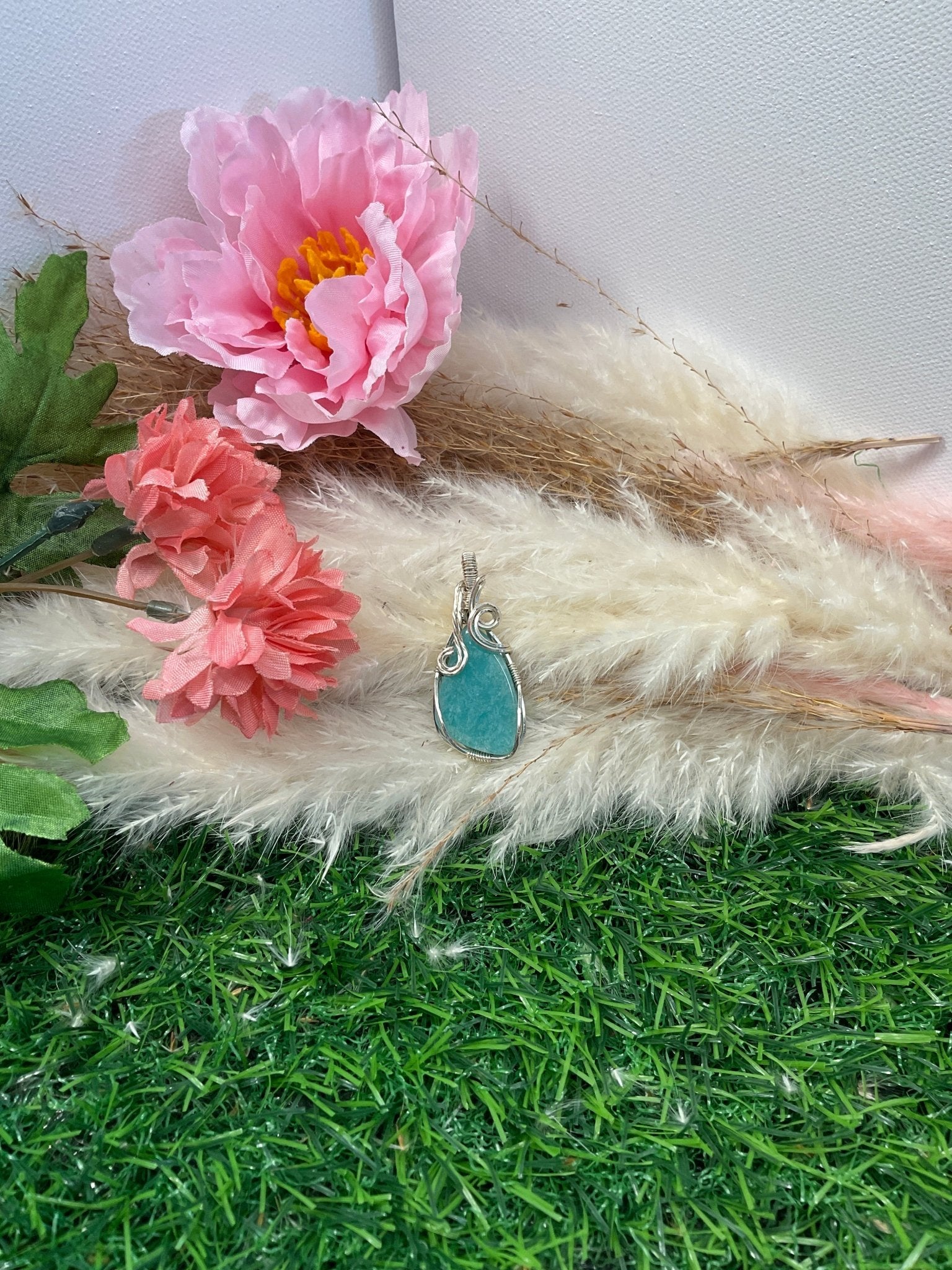 Amazonite wrapped in Sterling Silver - Daydream Designs