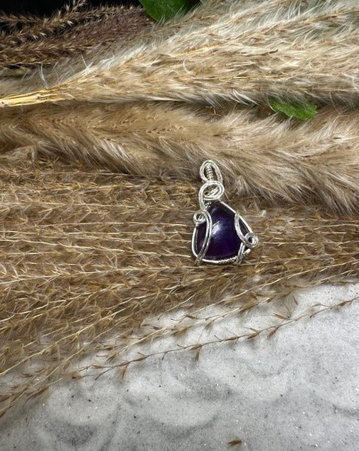 Amethyst wrapped in 9.25 Sterling Silver-Crown Chakra - Daydream Designs