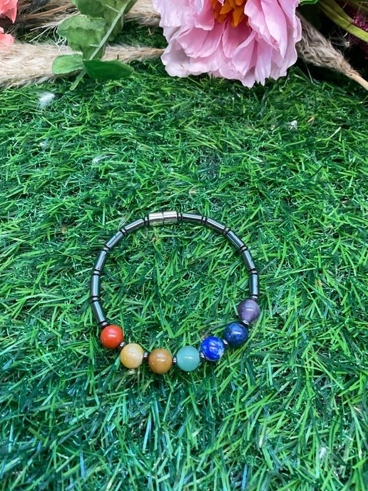 Chakra Bracelet with Hemalite Beads - Daydream Designs