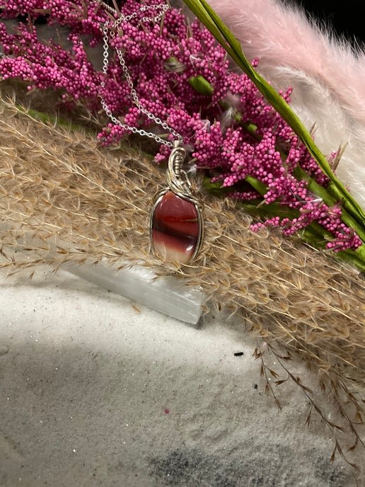 Mookaite Jasper wrapped in Sterling Silver - Daydream Designs